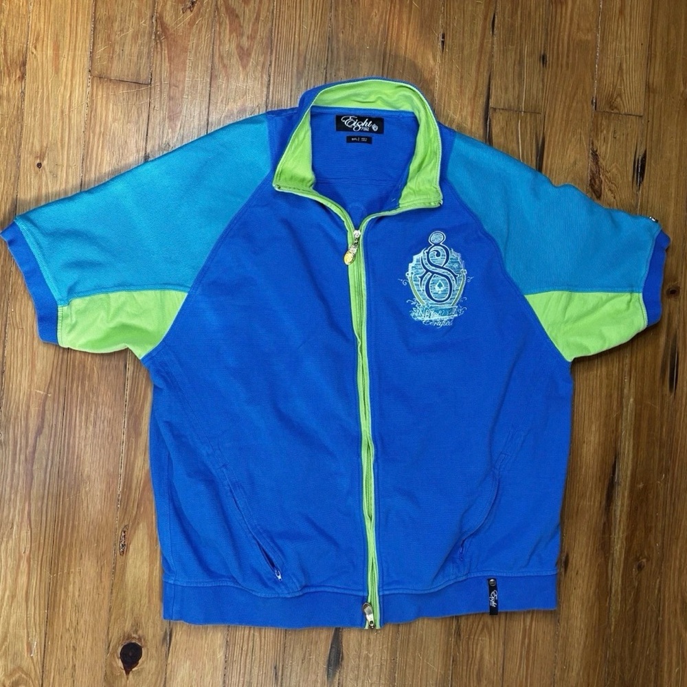Eight 732 Full Zip Shirt Jacket Men's 2XL 8732 Young Jeezy Rugby 100% Cotton